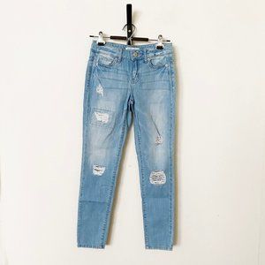 BCBGeneration Distressed Light Wash Boyfriend Jean